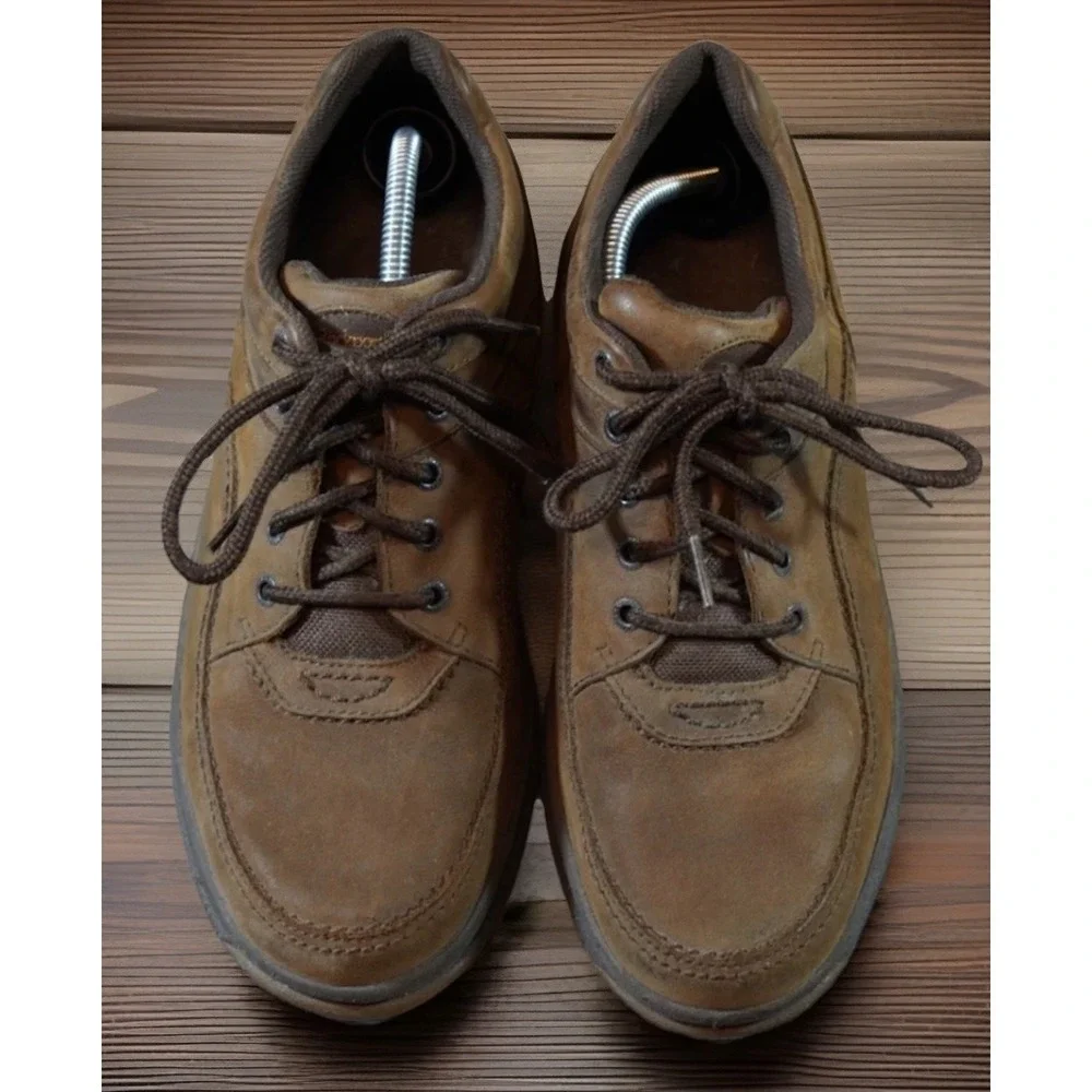 Mens Rockport WWT17W World Tour Classic Size 9.5‎ Brown Leather Casual Shoes